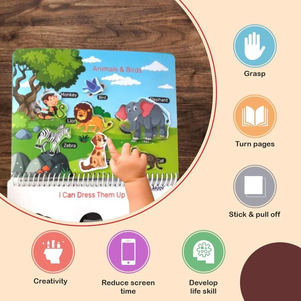 Toddler Learning Book Level 1, Preschool book, 16 in 1 activity book for kids age 2 years+
