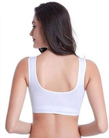 Women's Nylon & Cotton Non Padded Non-Wired Sports Bra