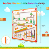 Wooden Magnetic Maze Board Educational Marble Puzzle Game
