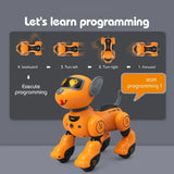 Interactive RC Smart Dog - 2.4GHz Voice-Controlled, Music, Dance & Follow Modes, USB Rechargeable, Perfect Gift for Family & Friends