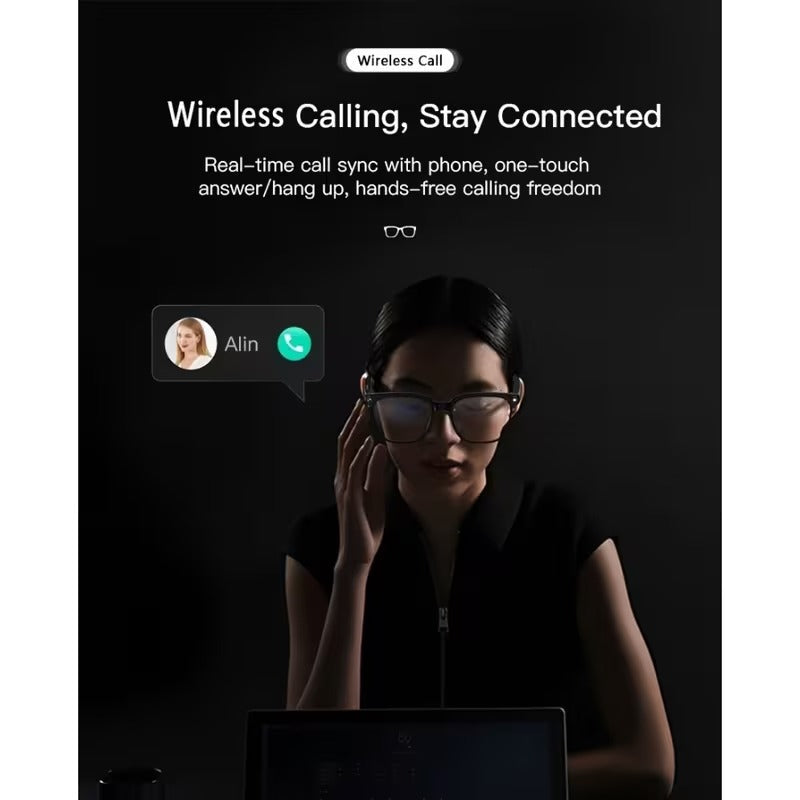 Camera Smart Glasses | AI Smart Glasses With Real-Time Translation & Object Recognition | Open-Ear Audio.