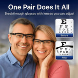 ADJUSTABLE FOCUS GLASSES NEAR AND FAR SIGHT