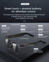 Camera Smart Glasses | AI Smart Glasses With Real-Time Translation & Object Recognition | Open-Ear Audio.