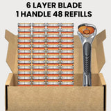 48-Piece Men's Razor Refill Set + Free Handle