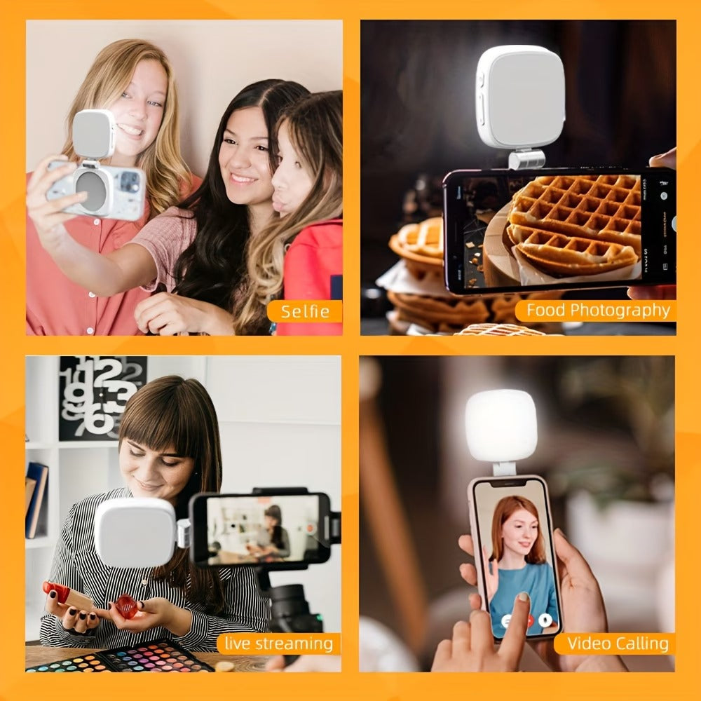 Function Portable Phone Light with Built-in Mirror (Pack of 2)