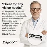 ADJUSTABLE FOCUS GLASSES NEAR AND FAR SIGHT