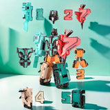 Transforming Number Robot Mech Warrior Set