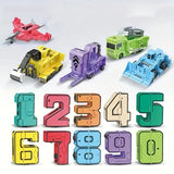 Transforming Number Robot Mech Warrior Set